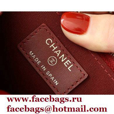 Chanel Classic Zipped Coin Purse AP0216 in Original Grained Calfskin Red