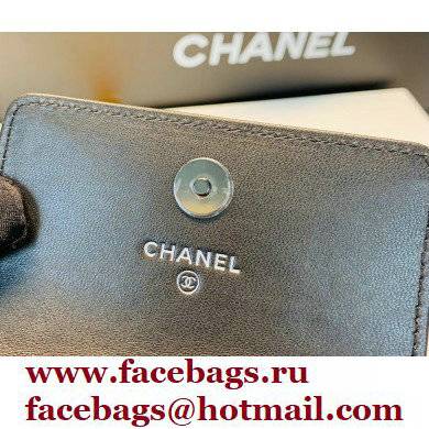 Chanel Lambskin Card Holder with Jewel Hook AP2397 Black 2021