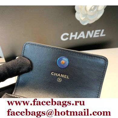 Chanel Lambskin Card Holder with Jewel Hook AP2397 Black/Gold 2021
