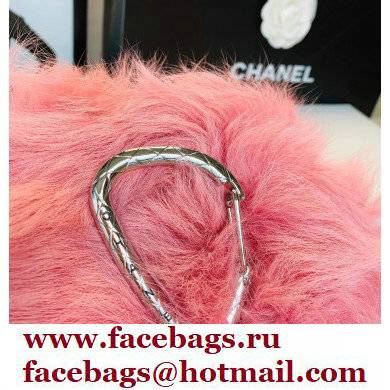 Chanel Lambskin Card Holder with Jewel Hook AP2397 Shearling Pink 2021
