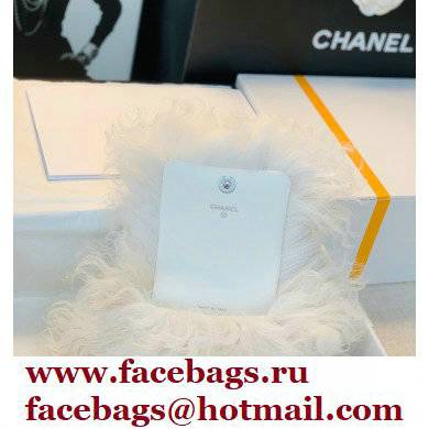 Chanel Lambskin Card Holder with Jewel Hook AP2397 Shearling White 2021