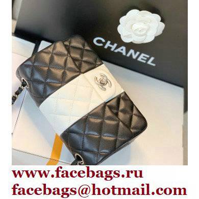 Chanel Lambskin Mini Classic Flap Bag Black/White 2021