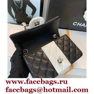 Chanel Lambskin Mini Classic Flap Bag Black/White 2021
