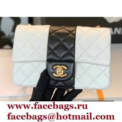 Chanel Lambskin Mini Classic Flap Bag White/Black 2021