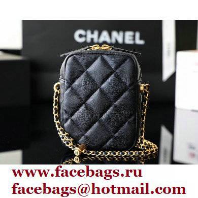 Chanel Pearl Calfskin Vertical Camera Bag AS2857 in Original Quality Black 2021