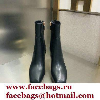 Dior Heel 9cm Calfskin Rhodes Ankle Boots Black 2021