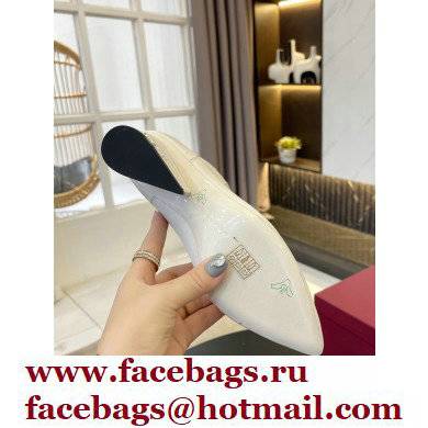 Ferragamo Heel 5.5cm Leather Chelsea Ankle Boots White 2021
