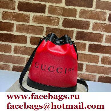 Gucci 100 Mini Bucket Bag 676682 Red Leather 2021 - Click Image to Close