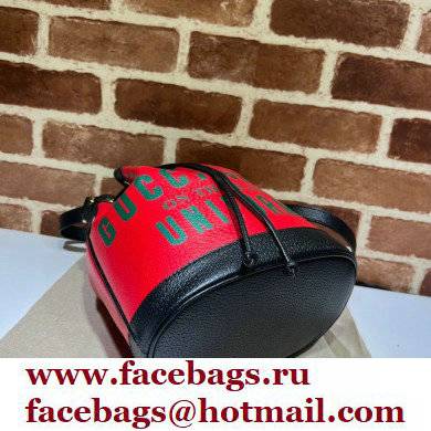 Gucci 100 Mini Bucket Bag 676682 Red Leather 2021