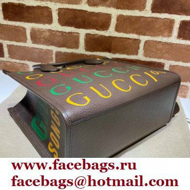 Gucci 100 Small Tote Bag 680956 Brown Leather 2021