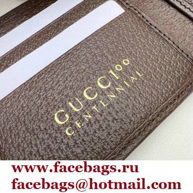 Gucci 100 Wallet 676238 Brown Leather 2021