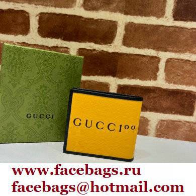 Gucci 100 Wallet 676238 Yellow Leather 2021 - Click Image to Close