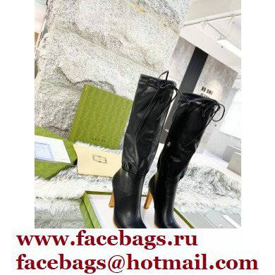 Gucci 8.5cm heel leather Boots black