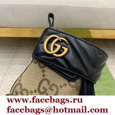 Gucci Ankle Boots Black/Beige with Double G 678984 2021 - Click Image to Close