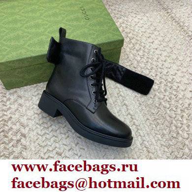 Gucci Ankle Boots Black with Double G 670397 2021