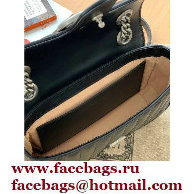 Gucci Aria Collection GG Marmont Mini Shoulder Bag 446744 Black 2021