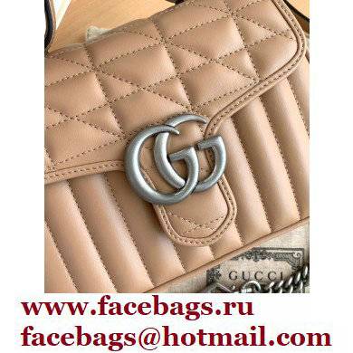 Gucci Aria Collection GG Marmont Mini Top Handle Bag 583571 Rose Beige 2021