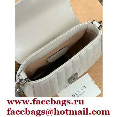 Gucci Aria Collection GG Marmont Mini Top Handle Bag 583571 White 2021