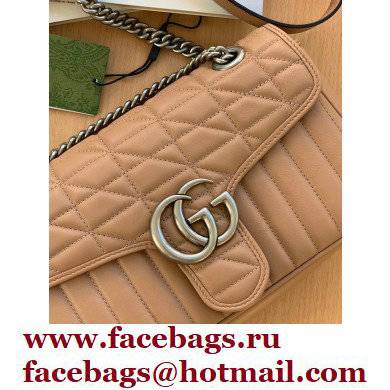 Gucci Aria Collection GG Marmont Small Shoulder Bag 443497 Rose Beige 2021