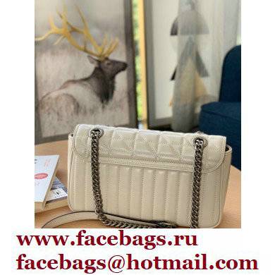 Gucci Aria Collection GG Marmont Small Shoulder Bag 443497 White 2021 - Click Image to Close