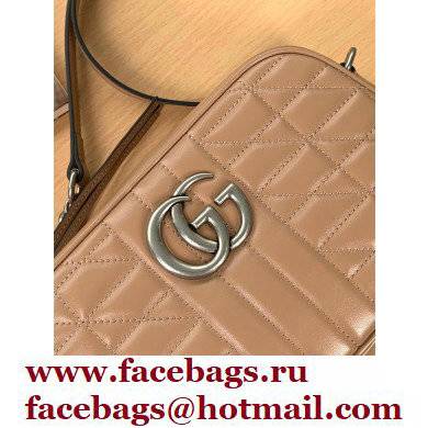 Gucci Aria Collection GG Marmont Small Shoulder Bag 447632 Rose Beige 2021 - Click Image to Close