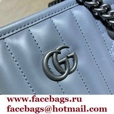 Gucci Aria Collection GG Marmont Small Tote Bag 681483 Grey 2021