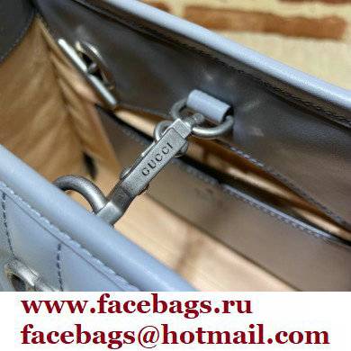 Gucci Aria Collection GG Marmont Small Tote Bag 681483 Grey 2021 - Click Image to Close
