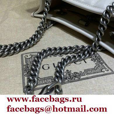 Gucci Aria Collection GG Marmont Small Tote Bag 681483 White 2021 - Click Image to Close