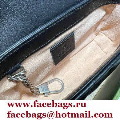 Gucci Aria Collection GG Marmont Super Mini Shoulder Bag 476433 Black 2021