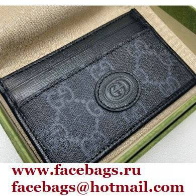 Gucci Card case with Interlocking G 673002 Black 2021 - Click Image to Close