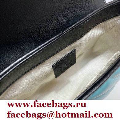 Gucci Diagonal GG Marmont Mini Top Handle Bag 583571 Butter/Pastel Blue 2021 - Click Image to Close