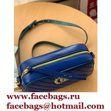 Gucci Diagonal GG Marmont Small Shoulder Bag 447632 Blue 2021 - Click Image to Close