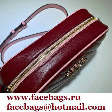 Gucci Diagonal GG Marmont Small Shoulder Bag 447632 Red/Pink 2021