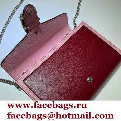 Gucci Dionysus Mini Chain Bag 401231 Leather Red/Pink 2021 - Click Image to Close