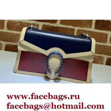 Gucci Dionysus Small Shoulder Bag 400249 Leather Navy Blue/Beige/Red 2021 - Click Image to Close