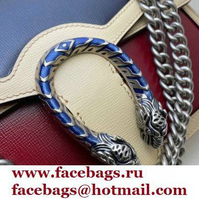 Gucci Dionysus Small Shoulder Bag 400249 Leather Navy Blue/Beige/Red 2021 - Click Image to Close