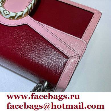 Gucci Dionysus Small Shoulder Bag 400249 Leather Red/Pink 2021 - Click Image to Close