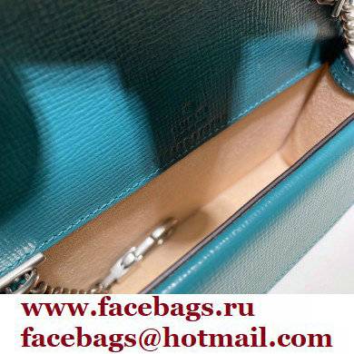 Gucci Dionysus Super Mini Shoulder Bag 476432 Leather Blue/Turquoise 2021