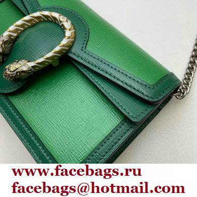 Gucci Dionysus Super Mini Shoulder Bag 476432 Leather Green/Emerald 2021 - Click Image to Close