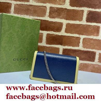 Gucci Dionysus Super Mini Shoulder Bag 476432 Leather Navy Blue/Beige/Red 2021