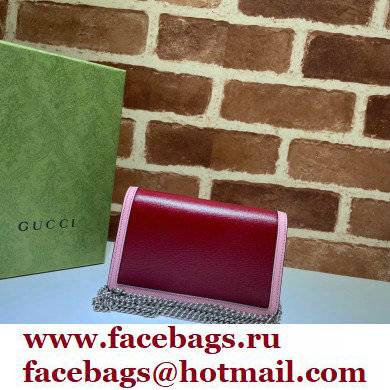 Gucci Dionysus Super Mini Shoulder Bag 476432 Leather Red/Pink 2021