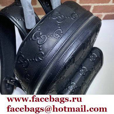 Gucci GG Embossed Backpack Bag 658579 Black 2021 - Click Image to Close