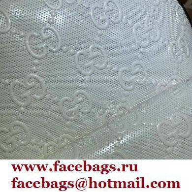 Gucci GG Embossed Backpack Bag 658579 White 2021 - Click Image to Close
