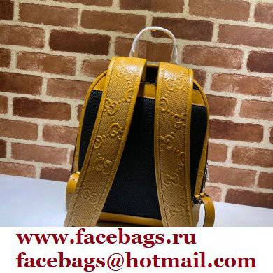 Gucci GG Embossed Backpack Bag 658579 Yellow 2021 - Click Image to Close