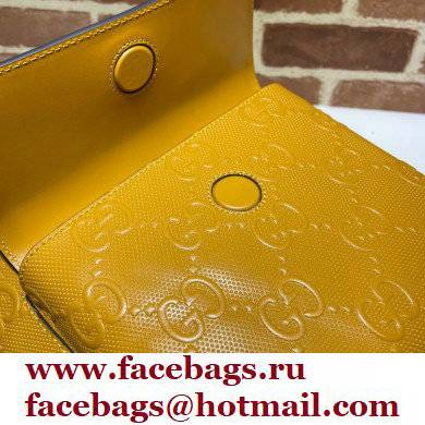 Gucci GG Embossed Backpack Bag 658579 Yellow 2021 - Click Image to Close
