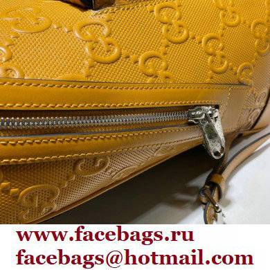 Gucci GG Embossed Backpack Bag 658579 Yellow 2021