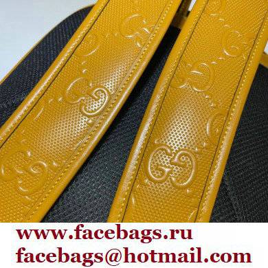 Gucci GG Embossed Backpack Bag 658579 Yellow 2021