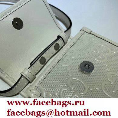 Gucci GG Embossed Mini Bag 625571 White 2021