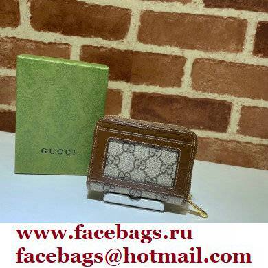 Gucci Horsebit 1955 Card Case 658549 GG Supreme Canvas Coffee 2021 - Click Image to Close