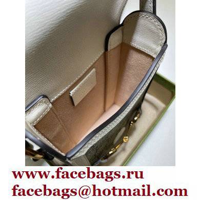 Gucci Horsebit 1955 Mini Bag 625615 GG Canvas White 2021 - Click Image to Close